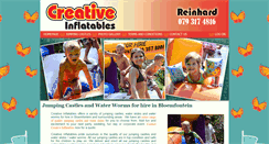 Desktop Screenshot of creativeinflatables.co.za