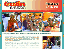 Tablet Screenshot of creativeinflatables.co.za